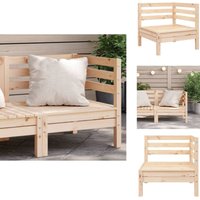 Garten-Ecksofa Massivholz Kiefer - Gartenmöbel - Holztisch - Esszimmerstuhl - Lounge Set - Gartenecke von VIDAXL