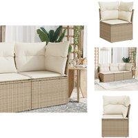 Garten-Ecksofa mit Kissen Beige Poly Rattan - Outdoor Möbel - Gartenmöbel - Ecksofa - Sonnendeck - Lounge Set Garten-Ecksofa mit Kissen Beige Poly Rattan - Outdoor Möbel - Gartenmöbel - Ecksofa - Sonnendeck - Lounge Set von VIDAXL