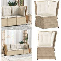 Garten-Ecksofa mit Kissen Beige Poly Rattan - Vidaxl Garten-Ecksofa mit Kissen Beige Poly Rattan - Vidaxl von VIDAXL
