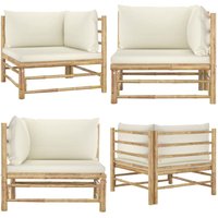 Garten-Ecksofa mit Kissen Cremeweiß Bambus - Gartensofa - Eckbank - Lounge Möbel - Bambus Gartenmöbel - Outdoor Sofa - Home & Living Garten-Ecksofa mit Kissen Cremeweiß Bambus - Gartensofa - Eckbank - Lounge Möbel - Bambus Gartenmöbel - Outdoor Sofa - Home & Living von VIDAXL