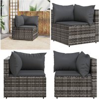 Garten-Ecksofa mit Kissen Grau Poly Rattan - Gartenmöbel - Outdoor Möbel - Lounge Set - Rattan Gartenmöbel - Eckcouch - Home & Living Garten-Ecksofa mit Kissen Grau Poly Rattan - Gartenmöbel - Outdoor Möbel - Lounge Set - Rattan Gartenmöbel - Eckcouch - Home & Living von VIDAXL