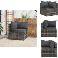 Garten-Ecksofa mit Kissen Grau Poly Rattan - Gartenmöbel - Outdoor Möbel - Lounge Set - Rattan Gartenmöbel - Eckcouch Garten-Ecksofa mit Kissen Grau Poly Rattan - Gartenmöbel - Outdoor Möbel - Lounge Set - Rattan Gartenmöbel - Eckcouch von VIDAXL