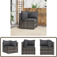 Garten-Ecksofa mit Kissen Grau Poly Rattan - Gartenmöbel - Outdoor Möbel - Lounge Set - Rattan Gartenmöbel - Eckcouch Garten-Ecksofa mit Kissen Grau Poly Rattan - Gartenmöbel - Outdoor Möbel - Lounge Set - Rattan Gartenmöbel - Eckcouch von VIDAXL