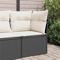 Garten-Ecksofa mit Kissen Schwarz Poly Rattan - Vidaxl Garten-Ecksofa mit Kissen Schwarz Poly Rattan - Vidaxl von VIDAXL