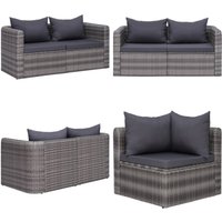 Garten-Ecksofas 2 Stk. Grau Poly Rattan - Gartenmöbel - Outdoor Möbel - Lounge Set - Eckcouch - Rattan Sofa - Home & Living Garten-Ecksofas 2 Stk. Grau Poly Rattan - Gartenmöbel - Outdoor Möbel - Lounge Set - Eckcouch - Rattan Sofa - Home & Living von VIDAXL
