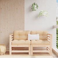 Vidaxl - Garten-Ecksofas 2 Stk. Massivholz Kiefer von VIDAXL