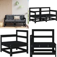 Garten-Ecksofas 2 Stk. Schwarz Massivholz Kiefer - Gartenecke - Esszimmergarnitur - Lounge Set - Gartenmöbel - Rattan Möbel - Home & Living Garten-Ecksofas 2 Stk. Schwarz Massivholz Kiefer - Gartenecke - Esszimmergarnitur - Lounge Set - Gartenmöbel - Rattan Möbel - Home & Living von VIDAXL