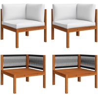Vidaxl - Garten-Ecksofas 2 Stk. mit Auflagen Akazie Massivholz von VIDAXL
