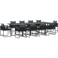 Garten Essgruppe 11 pcs Schwarz Stahl vidaXL Garten Essgruppe 11 pcs Schwarz Stahl vidaXL von VIDAXL