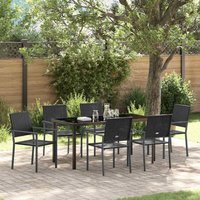 Garten Essgruppe 7 pcs Schwarz Poly Rattan Vidaxl Garten Essgruppe 7 pcs Schwarz Poly Rattan Vidaxl von VIDAXL