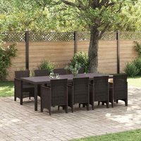 Garten Essgruppe 9 pcs Braun Polt Rattan Vidaxl Garten Essgruppe 9 pcs Braun Polt Rattan Vidaxl von VIDAXL