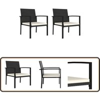 Garten-Essstühle 2 Stk. Poly Rattan Schwarz - Gartensessel - Outdoor Möbel - Gartenstuhl - Rattan Sessel - Balkonmöbel Garten-Essstühle 2 Stk. Poly Rattan Schwarz - Gartensessel - Outdoor Möbel - Gartenstuhl - Rattan Sessel - Balkonmöbel von VIDAXL