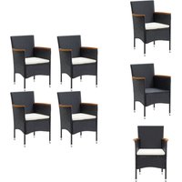 Vidaxl - Garten-Essstühle 4 Stk. Poly Rattan Schwarz - Gartensaßsessel - Outdoor Möbel - Gartenstuhl Set - Rattan Sessel - Gartenmöbel Vidaxl - Garten-Essstühle 4 Stk. Poly Rattan Schwarz - Gartensaßsessel - Outdoor Möbel - Gartenstuhl Set - Rattan Sessel - Gartenmöbel von VIDAXL