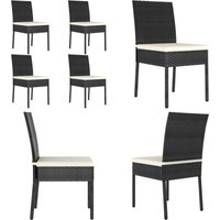 Garten-Essstühle 4 Stk. Poly Rattan Schwarz - Gartensessel - Gartenmöbel - Outdoor Möbel - Polyrattan Stuhl - Esstischset - Home & Living Garten-Essstühle 4 Stk. Poly Rattan Schwarz - Gartensessel - Gartenmöbel - Outdoor Möbel - Polyrattan Stuhl - Esstischset - Home & Living von VIDAXL