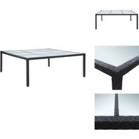 Vidaxl - Garten-Esstisch Schwarz 200×200×74 cm Poly-Rattan - Outdoor-Tisch - Gartenmöbel - Rattan Tisch - Esstisch - Glastisch Vidaxl - Garten-Esstisch Schwarz 200×200×74 cm Poly-Rattan - Outdoor-Tisch - Gartenmöbel - Rattan Tisch - Esstisch - Glastisch von VIDAXL