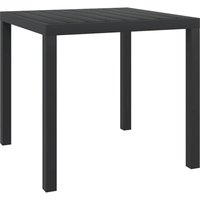 Gartentisch Schwarz 80x80x74 cm Aluminium und wpc - Vidaxl Gartentisch Schwarz 80x80x74 cm Aluminium und wpc - Vidaxl von VIDAXL