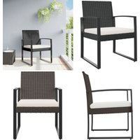 Vidaxl - Garten-Esszimmerstühle 2 Stk. Schwarz PP-Rattan - Outdoor Möbel - Gartenstuhl - Esszimmerstuhl - Balkonmöbel - Terrassentisch - Home & Living von VIDAXL