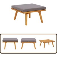 Garten-Fußhocker mit Auflage 60×60×29 cm Akazie Massivholz - Gartenfoßhocker - Akzienttisch - Holzfußhocker - Gartenstuhl - Lounge Möbel von VIDAXL