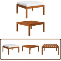 Garten-Fußhocker mit Auflage Akazie Massivholz - Gartenstuhl - Holzfußhocker - Outdoor Möbel - Lounge Set - Gartenlounge Garten-Fußhocker mit Auflage Akazie Massivholz - Gartenstuhl - Holzfußhocker - Outdoor Möbel - Lounge Set - Gartenlounge von VIDAXL