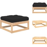Vidaxl - Garten-Fußhocker mit Kissen Massivholz Kiefer - Gartenfusshocker - Kiefernholz - Lounge Möbel - Outdoor Furniture - Gartenstuhl von VIDAXL