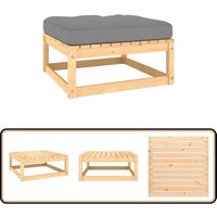 Garten-Fußhocker mit Kissen Massivholz Kiefer - Gartenfusshocker - Kiefernholz - Outdoor Möbel - Lounge Set - Gartenstuhl von VIDAXL