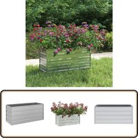 Vidaxl - Garten-Hochbeet 100x40x45 cm Verzinkter Stahl Silber - Gartengefäße - Hochbeet - Stahlteich - Blumengarten - Pflanzbehälter von VIDAXL