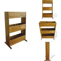 Garten-Hochbeet 3 Ebenen Akazie Massivholz - Gartengefäß - Holzblumentopf - Hochbeet - Akzient - Dekoration von VIDAXL