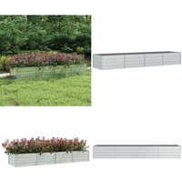 Vidaxl - Garten-Hochbeet 320x80x45 cm Verzinkter Stahl Silber - Gartenhochbeet - Metallhochbeet - Stahlteich - Blumengarten - Gemüsegarten - Home & Vidaxl - Garten-Hochbeet 320x80x45 cm Verzinkter Stahl Silber - Gartenhochbeet - Metallhochbeet - Stahlteich - Blumengarten - Gemüsegarten - Home & von VIDAXL