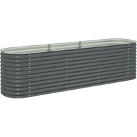 Vidaxl - Garten-Hochbeet 320x80x81 cm Verzinkter Stahl Grau von VIDAXL