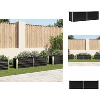 Garten-Hochbeet Anthrazit 160 x 40 x 45 cm Verzinkter Stahl - Gartenhochbeet - Metallhochbeet - Balkonbepflanzung - Terrasse Bepflanzung - Stahlteich Garten-Hochbeet Anthrazit 160 x 40 x 45 cm Verzinkter Stahl - Gartenhochbeet - Metallhochbeet - Balkonbepflanzung - Terrasse Bepflanzung - Stahlteich von VIDAXL