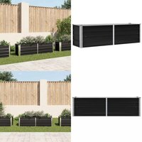 Vidaxl - Garten-Hochbeet Anthrazit 160 x 40 x 45 cm Verzinkter Stahl - Gartenhochbeet - Metallhochbeet - Balkonbepflanzung - Terrasse Bepflanzung von VIDAXL