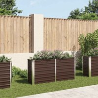 Garten-Hochbeet Braun 160 x 40 x 77 cm Verzinkter Stahl Vidaxl Garten-Hochbeet Braun 160 x 40 x 77 cm Verzinkter Stahl Vidaxl von VIDAXL