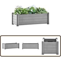 Garten-Hochbeet PP Steingrau 100x43x35 cm - Hochbeet - Gartenhochbeet - Blumentopf - Pflanzkübel - Polypropylen Garten-Hochbeet PP Steingrau 100x43x35 cm - Hochbeet - Gartenhochbeet - Blumentopf - Pflanzkübel - Polypropylen von VIDAXL