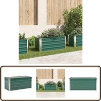 Garten-Hochbeet Verzinkter Stahl 100x40x45 cm Grün - Gartengefäß - Hochbeet - Stahltank - Blumengarten - Gemüsegarten von VIDAXL