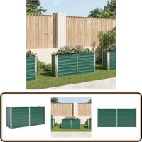 Garten-Hochbeet Verzinkter Stahl 160x40x77 cm Grün - Gartengefäß - Hochbeet - Stahlteich - Blumenerde - Balkonbepflanzung Garten-Hochbeet Verzinkter Stahl 160x40x77 cm Grün - Gartengefäß - Hochbeet - Stahlteich - Blumenerde - Balkonbepflanzung von VIDAXL