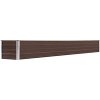 Garten-Hochbeet,Blumenkasten Verzinkter Stahl 320×40×45 cm Braun vidaXL von BONNEVIE