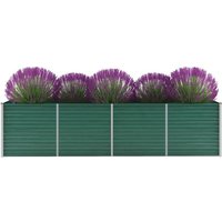 Garten-Hochbeet,Blumenkasten Verzinkter Stahl 320x80x77 cm Grün vidaXL von BONNEVIE