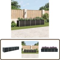 Garten-Hochbeet Verzinkter Stahl 400x80x77 cm Anthrazit - Hochbeet - Gartenhochbeet - Stahlteich - Pflanzenbehälter - Balkonbepflanzung Garten-Hochbeet Verzinkter Stahl 400x80x77 cm Anthrazit - Hochbeet - Gartenhochbeet - Stahlteich - Pflanzenbehälter - Balkonbepflanzung von VIDAXL