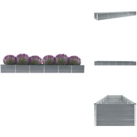 Vidaxl - Garten-Hochbeet Verzinkter Stahl 480x80x45 cm Grau - Hochbeet - Gartenhochbeet - Stahlteil - Pflanzenbehälter - Balkonbepflanzung Vidaxl - Garten-Hochbeet Verzinkter Stahl 480x80x45 cm Grau - Hochbeet - Gartenhochbeet - Stahlteil - Pflanzenbehälter - Balkonbepflanzung von VIDAXL