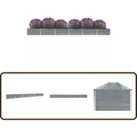 Garten-Hochbeet Verzinkter Stahl 600x80x45 cm Grau - Hochbeet - Gartenhochbeet - Stahlteich - Gemüsegarten - Blumengarten Garten-Hochbeet Verzinkter Stahl 600x80x45 cm Grau - Hochbeet - Gartenhochbeet - Stahlteich - Gemüsegarten - Blumengarten von VIDAXL