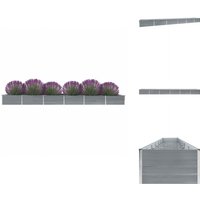 Garten-Hochbeet Verzinkter Stahl 600x80x45 cm Grau - Hochbeet - Gartenhochbeet - Stahlteich - Gemüsegarten - Blumengarten Garten-Hochbeet Verzinkter Stahl 600x80x45 cm Grau - Hochbeet - Gartenhochbeet - Stahlteich - Gemüsegarten - Blumengarten von VIDAXL