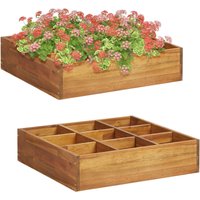 Bonnevie - Garten-Hochbeet,Blumenkasten für Kräuter Massivholz Akazie 60 x 60 x 15 cm vidaXL von BONNEVIE