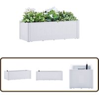 Garten-Hochbeet mit Selbstbewässerungssystem Weiß 100x43x33 cm - Gartengefäß - Hochbeet - Blumenerde - Selbstbewässerung - Gartenmöbel von VIDAXL