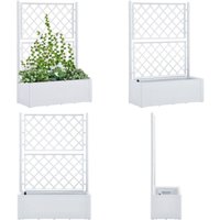 Vidaxl - Garten-Hochbeet mit Spalier und Selbstbewässerungssystem Weiß - Selbstbewässerndes Hochbeet - Gartengefäß - Blumentopf - Hochbeet Mit Vidaxl - Garten-Hochbeet mit Spalier und Selbstbewässerungssystem Weiß - Selbstbewässerndes Hochbeet - Gartengefäß - Blumentopf - Hochbeet Mit von VIDAXL
