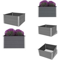 Garten-Hochbeet wpc 100 x 100 x 54 cm Grau - Gartenhochbeet - Blumentopf - Pflanzenbehälter - wpc - Outdoor Möbel von VIDAXL