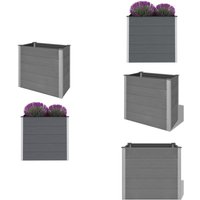Garten-Hochbeet wpc 100 x 50 x 91 cm Grau - Gartenhochbeet - Holz-Kunststoff-Komposit - wpc - Pflanzenbehälter - Balkonbepflanzung Garten-Hochbeet wpc 100 x 50 x 91 cm Grau - Gartenhochbeet - Holz-Kunststoff-Komposit - wpc - Pflanzenbehälter - Balkonbepflanzung von VIDAXL