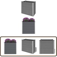 Garten-Hochbeet wpc 100 x 50 x 91 cm Grau - Gartenhochbeet - Holz-Kunststoff-Komposit - wpc - Pflanzenbehälter - Balkonbepflanzung von VIDAXL