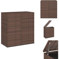 Vidaxl - Garten-Kissenbox pe Rattan 100x49x103,5 cm Braun - Gartenkiste - PE-Rattan Box - Stauraum Garten - Outdoor Möbel - Wetterfestes Material Vidaxl - Garten-Kissenbox pe Rattan 100x49x103,5 cm Braun - Gartenkiste - PE-Rattan Box - Stauraum Garten - Outdoor Möbel - Wetterfestes Material von VIDAXL