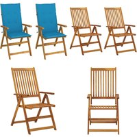 Vidaxl - Garten-Liegestühle 2 Stk. mit Kissen Akazie Massivholz - Gartensaison - Gartenmöbel - Holzsessel - Liegesessel - Outdoor Möbel - Home & von VIDAXL