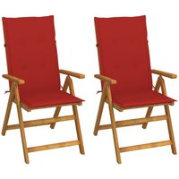 Vidaxl - Garten-Liegestühle 2 Stk. mit Kissen Akazie Massivholz von VIDAXL